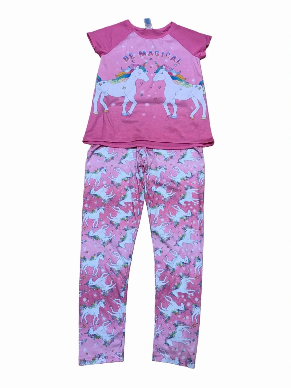 The Children’s Place Girls XL 14 Unicorn Be Magical 2 Piece Pajama Set Pink